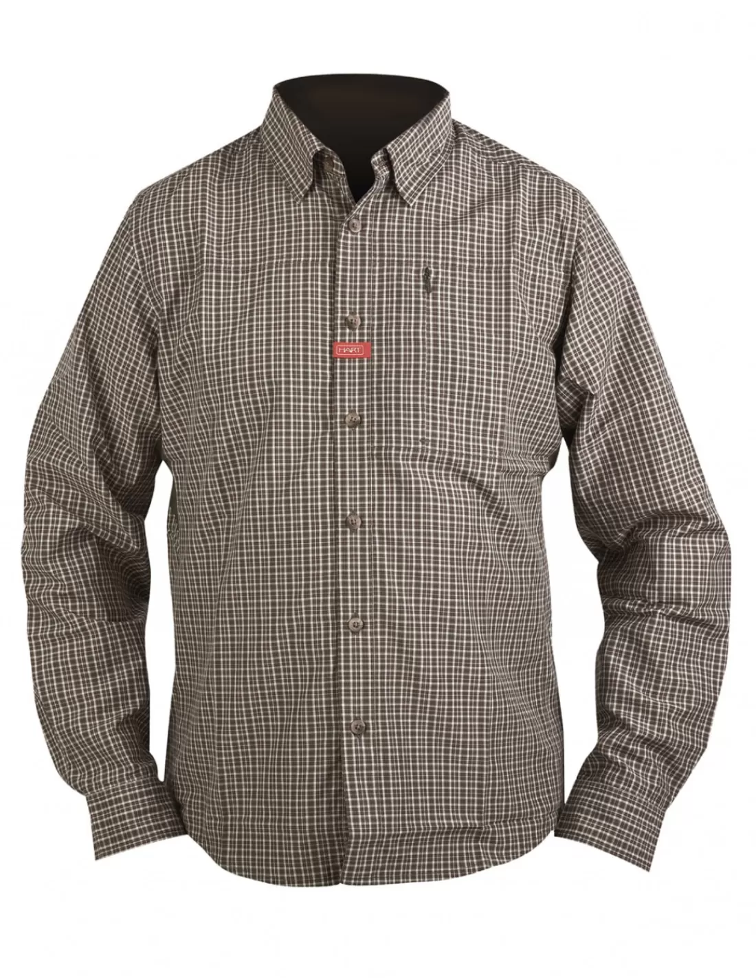 Shirts &T-Shirts-HART HUNTING Hart Eyne T-Shirt Brown Checked
