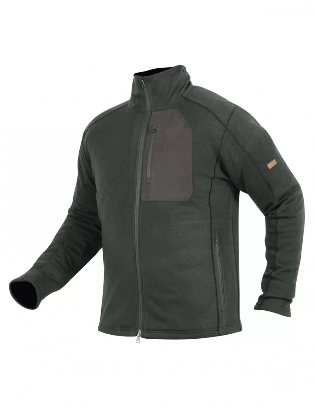 Jackets-HART HUNTING Hart Kofu-K Fleece Jacket Green Melange
