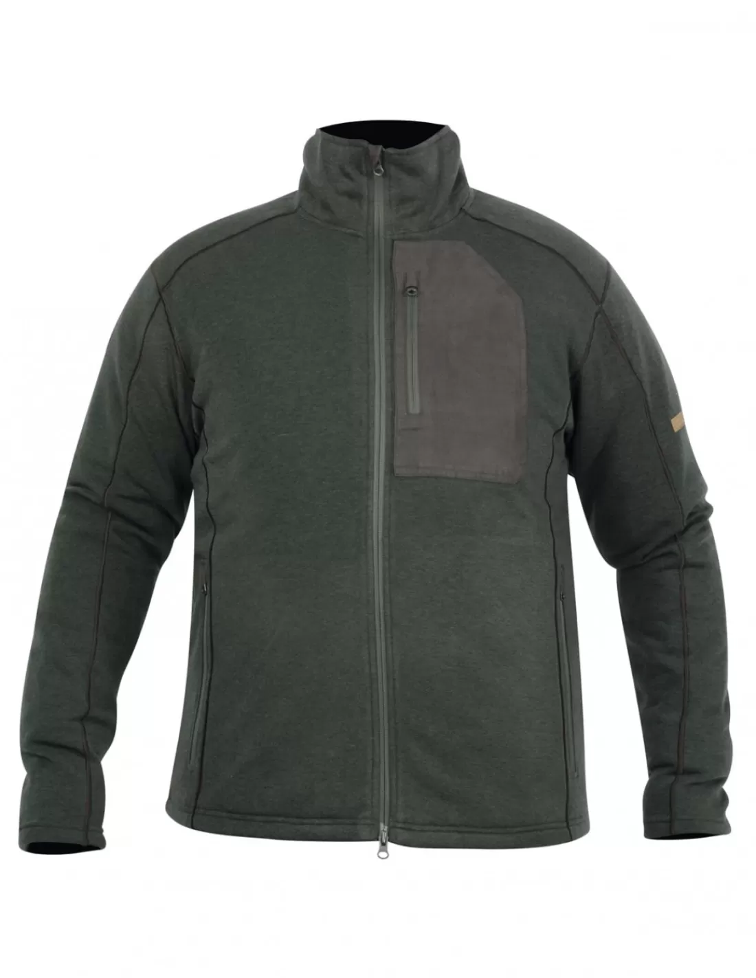 Jackets-HART HUNTING Hart Kofu-K Fleece Jacket Green Melange
