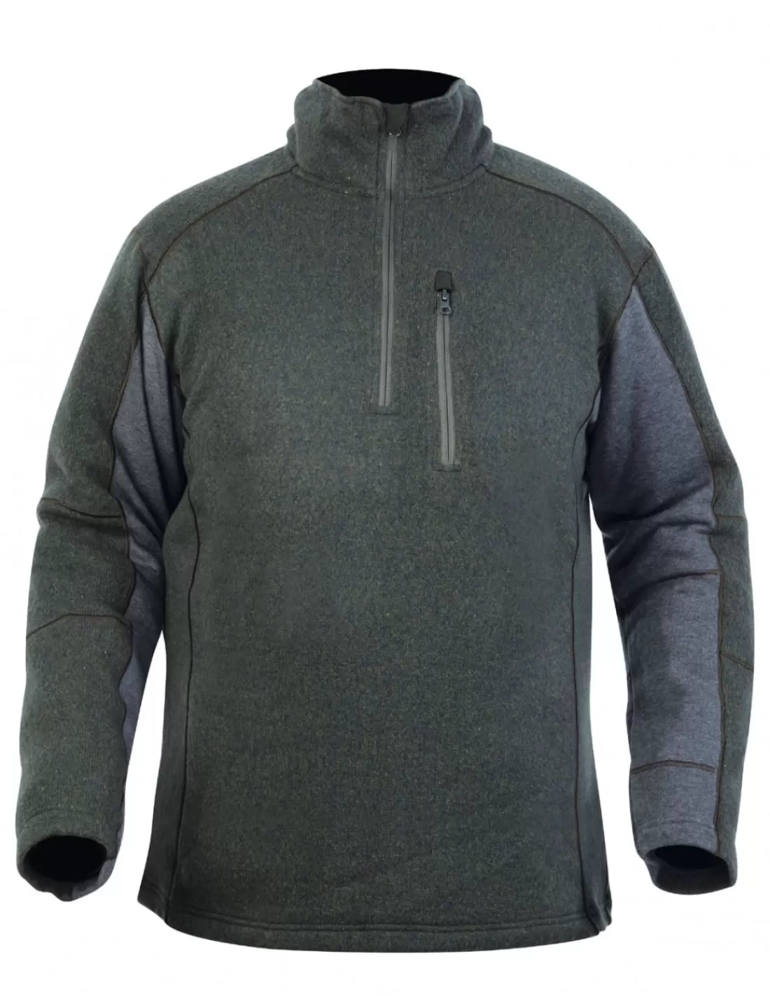 Jackets-HART HUNTING Hart Urawa-K Fleece Jacket Green Melange